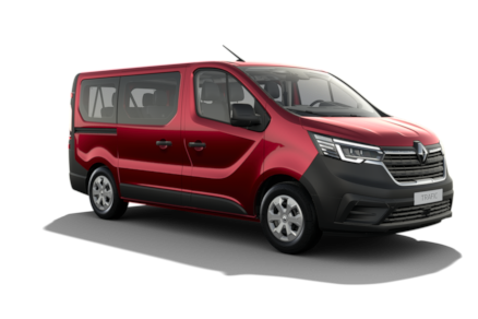 masina rosie Renault Combi Life L1 pe fundal izolat